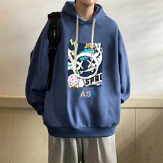 纯棉连帽卫衣男大码运动帽衫宽松薄WY2275-P35，男装卫衣，电商A040