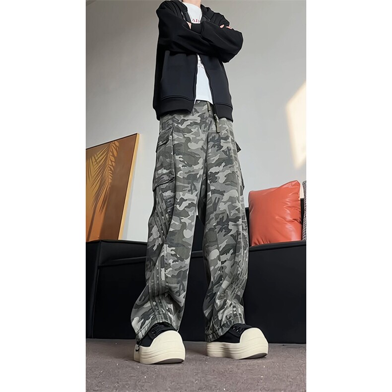 宽松迷彩裤男生休闲裤潮长裤KD656-P70,男装休闲裤,电商D312-1