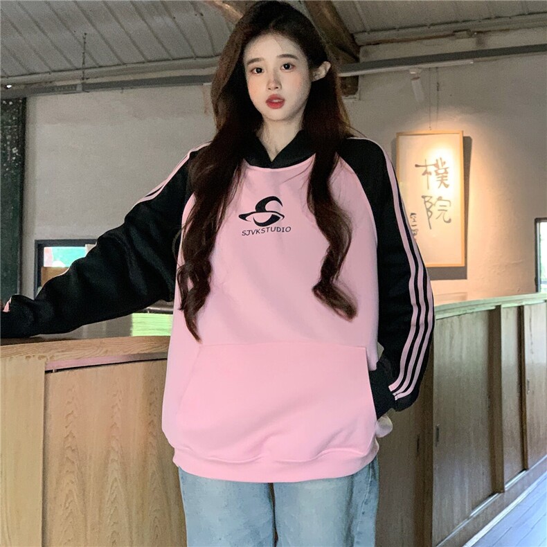 EE089-P65卫衣男女情侣薄款2024宽松印花外套连帽韩版上衣200斤,女装短外套,星座911-3