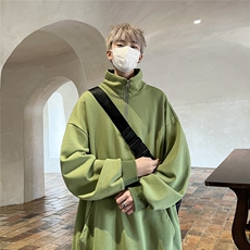 360克重磅冲锋衣内胆半拉链翻领POLO衫高领卫衣男WY77077P65控88，男装卫衣，星座227-7