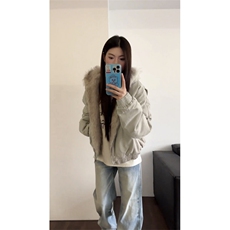 美式cleanfit座山雕连帽棉服男高级感毛绒加厚棉衣M0950-P96，男装棉衣，星座308B-2