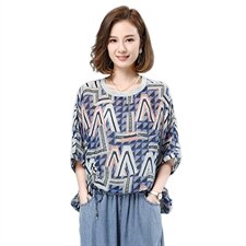 薄款天丝牛仔女2025夏季新款大码遮肉显瘦中年妈妈休闲，女装T恤，叶笙衣