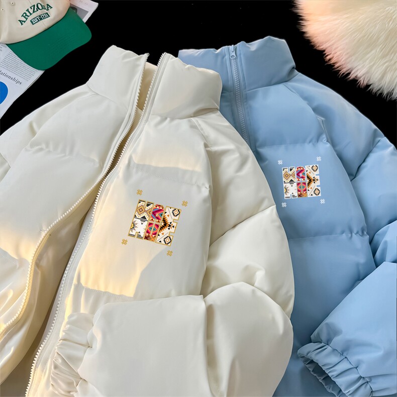 2024冬季新款港风摆拍大码印花立领棉衣M-5XHM24549-16-特P50,男装棉衣,电商A022