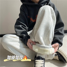 抖音品质冬季新款加厚羊羔绒宽松休闲卫裤B315-K858JR-特p40控78，男装休闲裤，电商B315