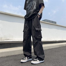 A337-S051-P45限68现货夏季宽松工装裤薄款速干冰丝休闲裤，男装休闲裤，电商A337