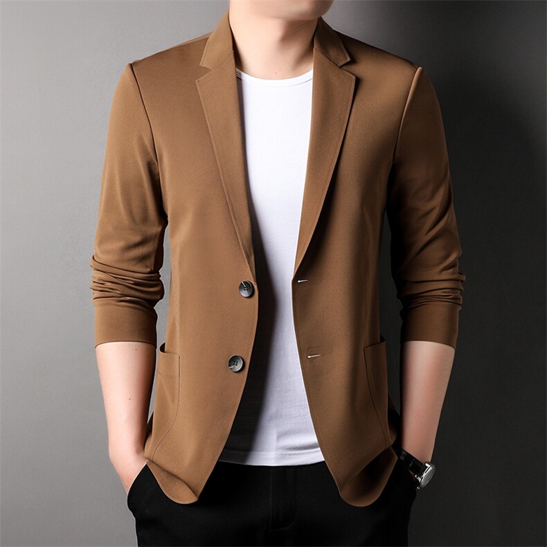 秋季新款西装男西服简约外套西服商务休闲小西装单西图片