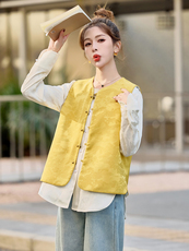 新中式国风马甲女2025春新款超火时髦洋气独特漂亮小香风刺绣背心，女装马甲，微微衣阁