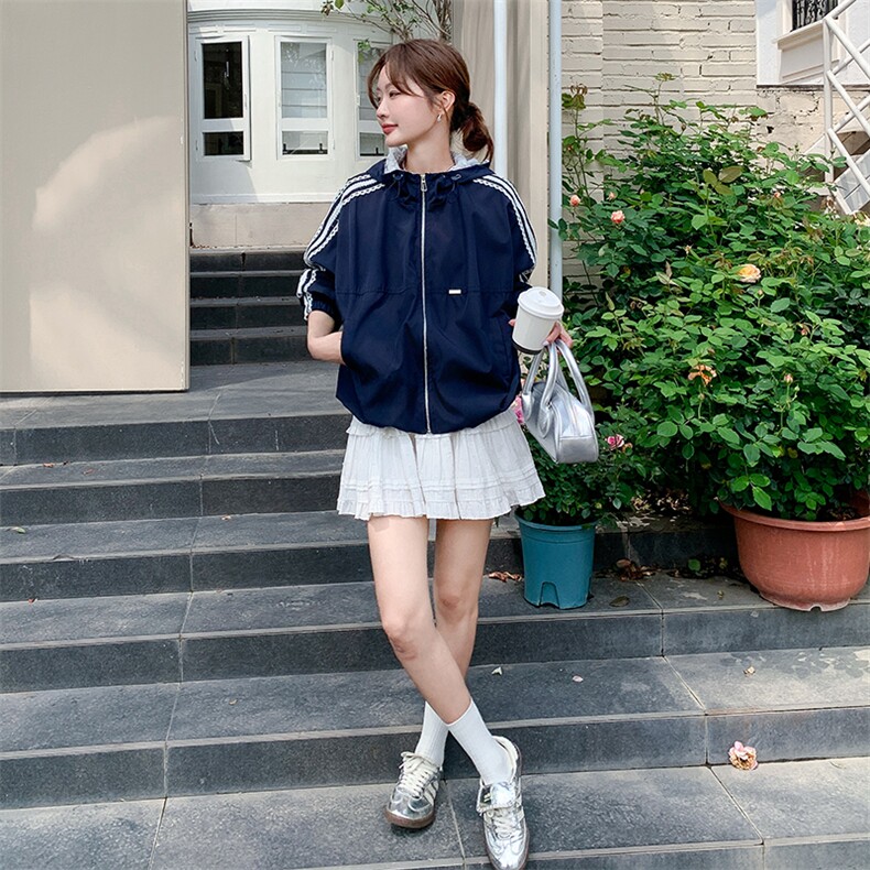 主推数据好春夏夹克防晒蕾丝连帽外套2C2851019P140K208,女装短外套,2C285