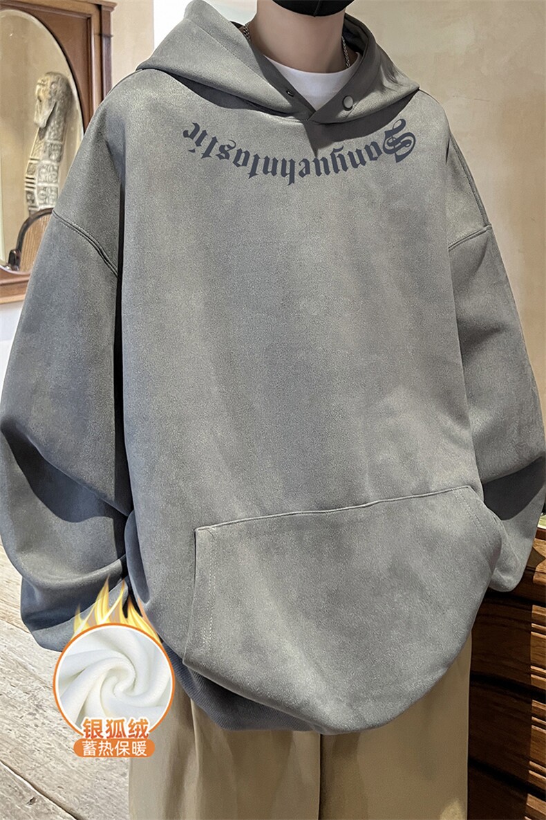 量大优可提供视频麂皮绒卫衣连帽HD019-1-LPWY4208JR-P50,男装卫衣,电商019-1