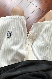 港风冰丝弧形特色面料短裤男士中裤男潮流五分裤DK8782P40控59图片