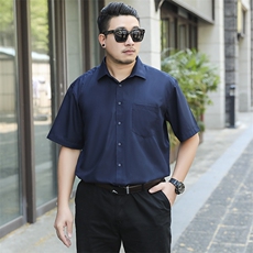 XS-8XL高档休闲男式短袖衬衫商务休闲1405款，男装衬衫，星座802