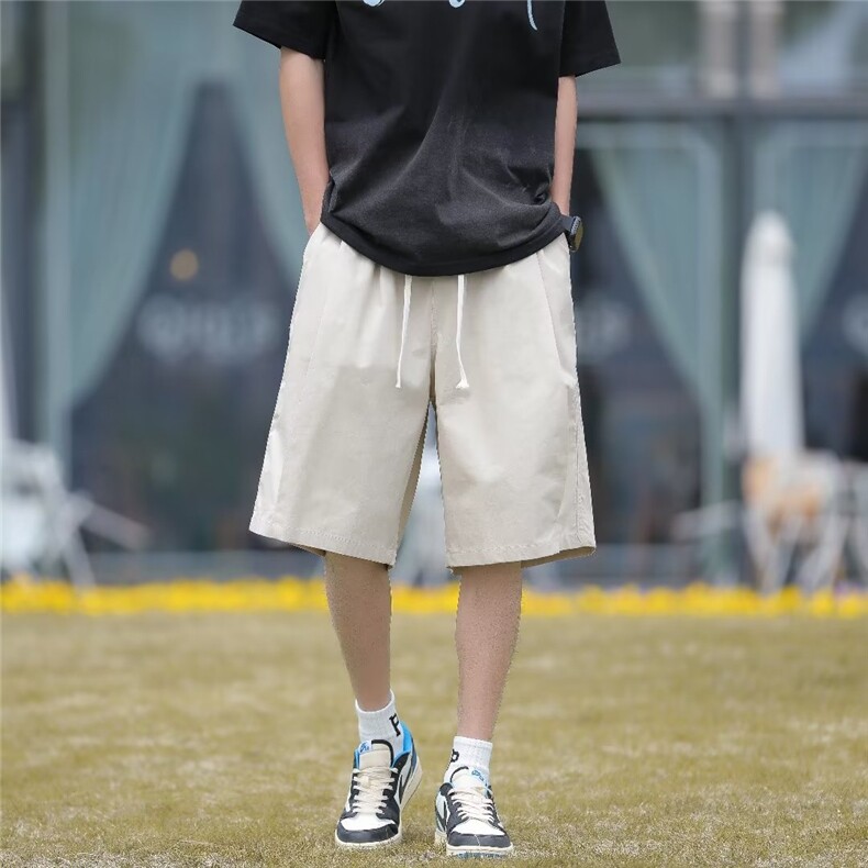 夏季纯色短裤新款休闲裤男慵懒时尚潮牌工装裤潮流直筒K3708-P22,男装牛仔裤,星座412