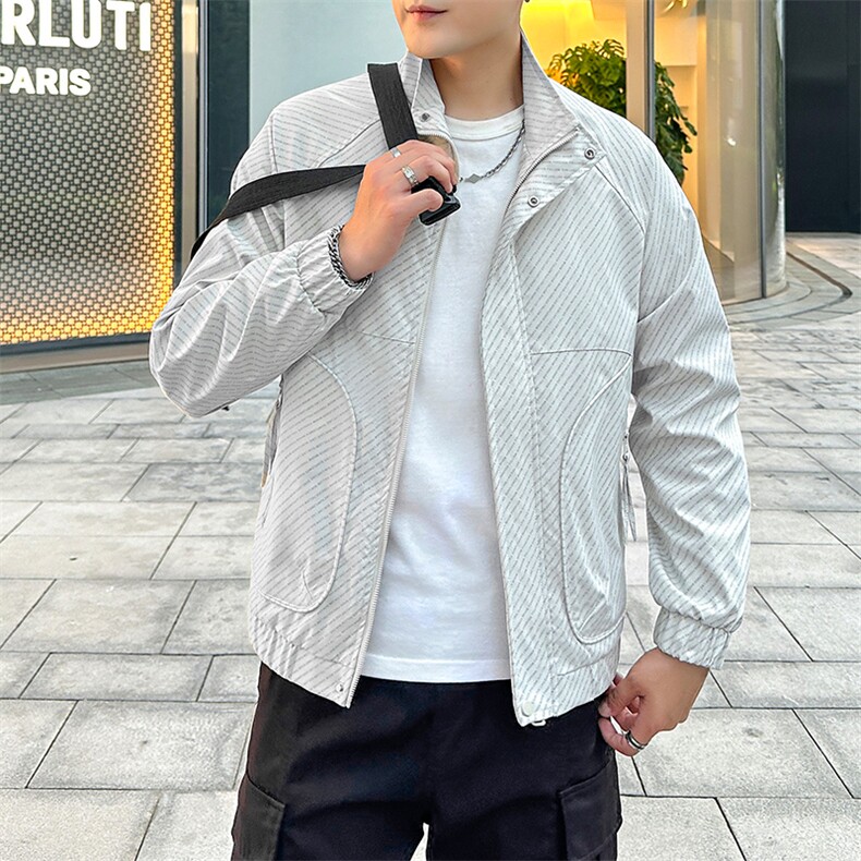 立领开衫精品夹克外套，男装夹克，星座1206-1（原A206-1）