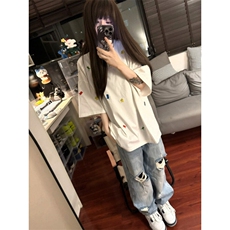 全刺绣纯棉短袖ZX0257-P35，男装T恤，星座313A(原308A-2)