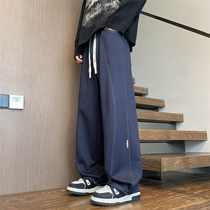 K2550-P45 2025秋季新款大码针织牛仔裤阔腿休闲裤 控79图片