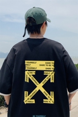JT55127-P25假两件短袖t恤男大码胖子半袖体恤半截袖港风，男装T恤，电商A040