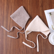 新款纯色儿童精灵帽时尚百搭，帽子，九月九羊绒