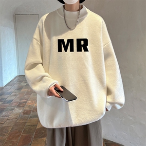 控68半高领毛衣男士大码针织衫男毛线衣男 M18253-P45 加绒款-P65图片