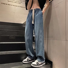 青少年拉链男童牛仔裤百搭2025新款儿童裤子常规直筒长裤潮秋季，男装牛仔裤，星座506A