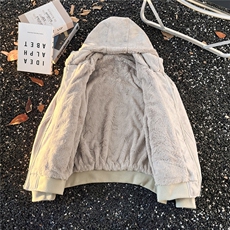 冬季保暖连帽棉服男宽松复古cleanfit大理石座山雕外套TTM02P112，男装棉衣，星座1013-5