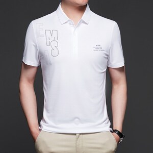 polo衫短袖男夏季冰丝免烫2023新款半袖上衣宽松翻领休闲t恤男装