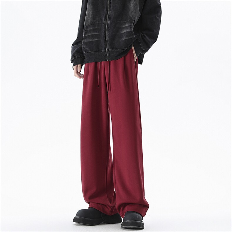 现货 重磅高品质垂感情侣华棉安可拉红弯刀卫裤男 K135-P45 控68图片