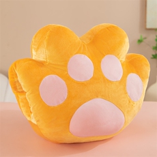 顺康毛绒玩具 猫爪暖手黄