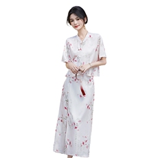 新中式气质套裙2024年夏季新款时尚轻盈两件套9908，女装套装/套裙，罗得堡