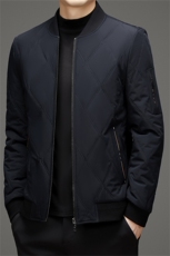 秋冬款休闲立领棒球服中青年棉服简约保暖加厚夹克衫爸爸装棉袄，男装夹克，钱塘6003（原4033）