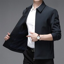 男装立领夹克男2023春季新款中青年男装商务免烫外套JHL9788-P120图片