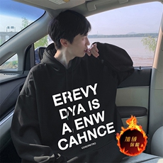 抖音得物供货可提供视频秋冬重磅美式宽松连帽卫衣DL2081，男装卫衣，电商A486