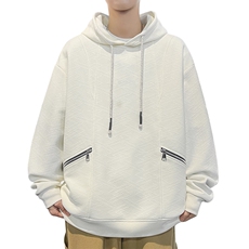 春季新款大码男士连帽套头提花卫衣6658-P45大码元，男装卫衣，星座209