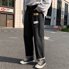 NK44118-P38直筒牛仔裤男士大码宽松九分裤男休闲长裤子男，男装牛仔裤，电商A040