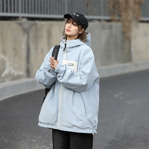 815A-JK92832-P75特 美式两面穿外套秋装冲锋衣休闲夹克女中性风图片