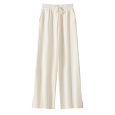 2025年秋季新款开叉带兜针织阔腿裤时尚休闲通勤百搭,女装休闲裤,暖达羊绒, 2025年秋季新款开叉带兜针织阔腿裤时尚休闲通勤百搭,女装休闲裤,暖达羊绒,