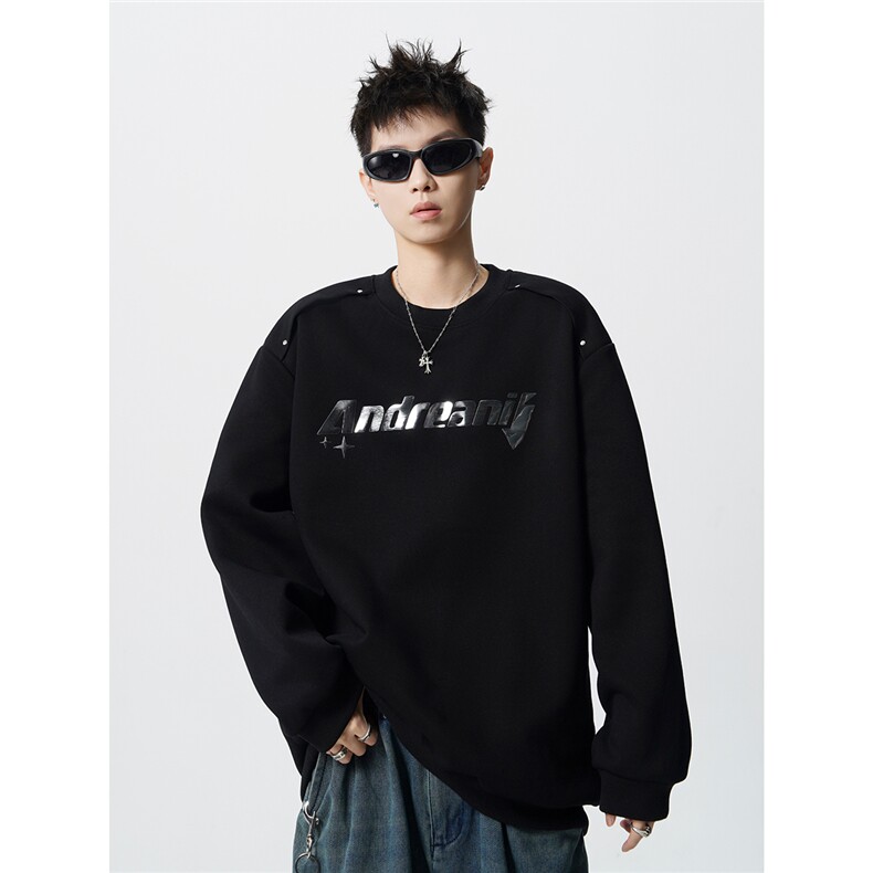 HW2530-特P45控78面布54.2棉45.8聚酯polo领情侣卫衣宽松外套男图片
