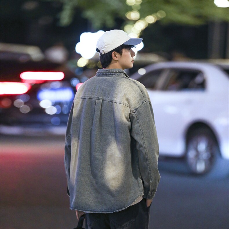 A1005P55秋冬新款青年男生休闲日系港风潮男外套牛仔,女装短外套,星座512-6