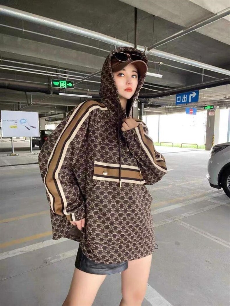 爱美欧［现货］老花织带卫衣，女装卫衣/绒衫，爱美欧