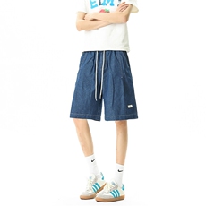 纯色原牛丹宁水洗牛仔裤短裤五分裤A014-DY25281-P50控68，男装牛仔裤，电商A014