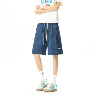 纯色原牛 丹宁水洗牛仔裤短裤五分裤A014-DY25281-P50控68图片