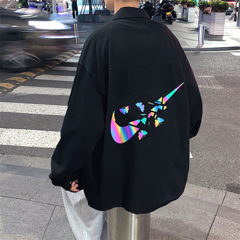 春季长袖衬衫男宽松港风衬衣男外套男CSCS270-P40,男装衬衫,电商B371