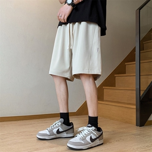 夏季新款冰丝垂感短裤港风休闲裤男免烫宽松凉感K23201-P39控58图片