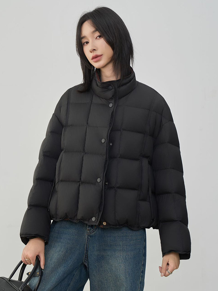 现货2025年冬季新款羽绒服90白鸭绒休闲风女,女装羽绒服,阳光伊恋