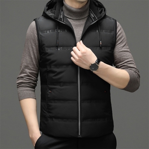 22冬季新款羽绒马甲男保暖外套90鸭绒纯色休闲连帽ZG22950-P170图片
