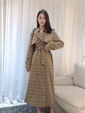 DINOBlENS/秋款上新 经典格子风衣 三色，女装风衣，迪诺比亚