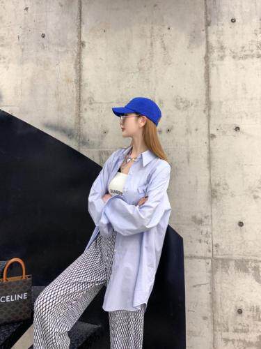 折边防晒衬衣时尚款ML，女装，潮不落