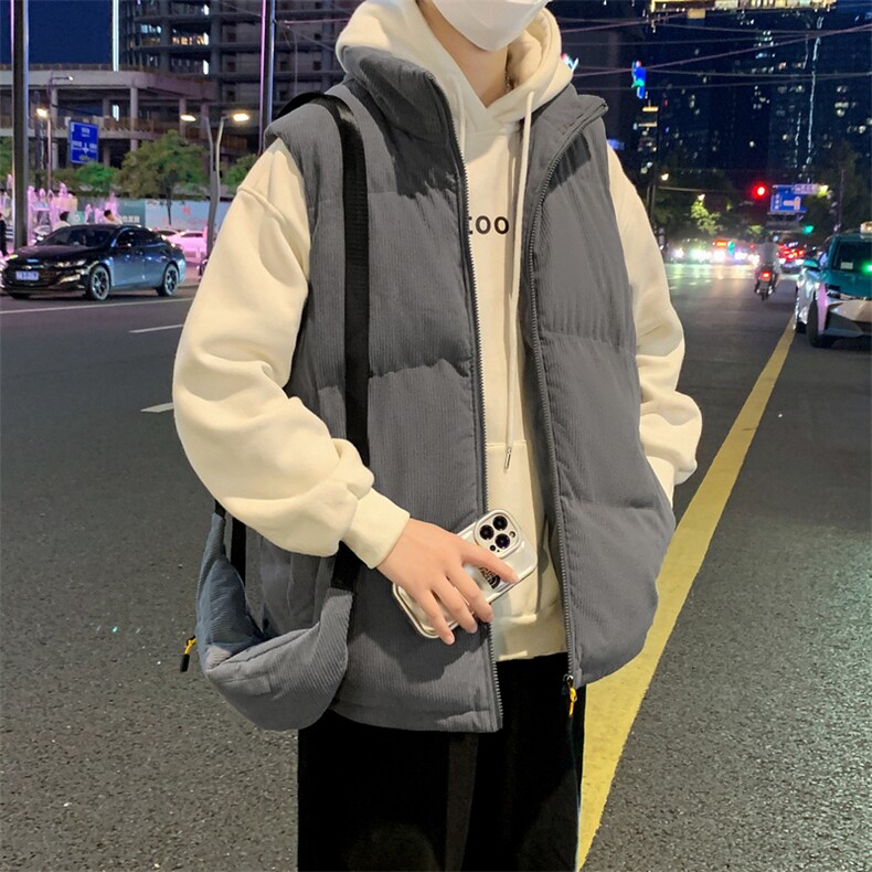 灯芯绒棉马甲男2024秋冬季新款棉衣休闲保暖加厚外套,男装棉衣,星座410-6（原星座1304-1）