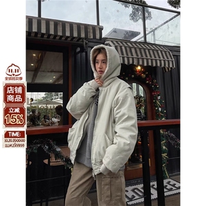 羊羔毛绒外套男女2025年新款秋冬宽松休闲加绒加厚连帽棉衣棉服图片