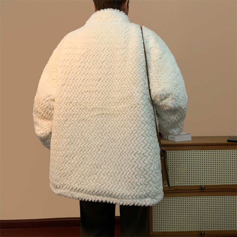 冬季新款时尚百搭棒球羊羔毛绒棉服外套加厚颗粒外套MY0112-P83,男装棉衣,星座308B-1