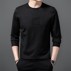 KLSB8501男士2023年春夏新款长袖休闲圆领卫衣套头打底衫T恤P60，男装卫衣，电商B360